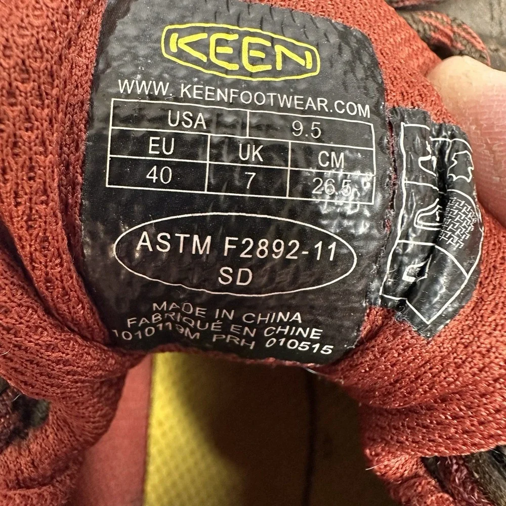 Keen‎ women’s Size 9.5 Ankle Brown Work Hiking Boots ESD Soft Toe F2892-11 SD